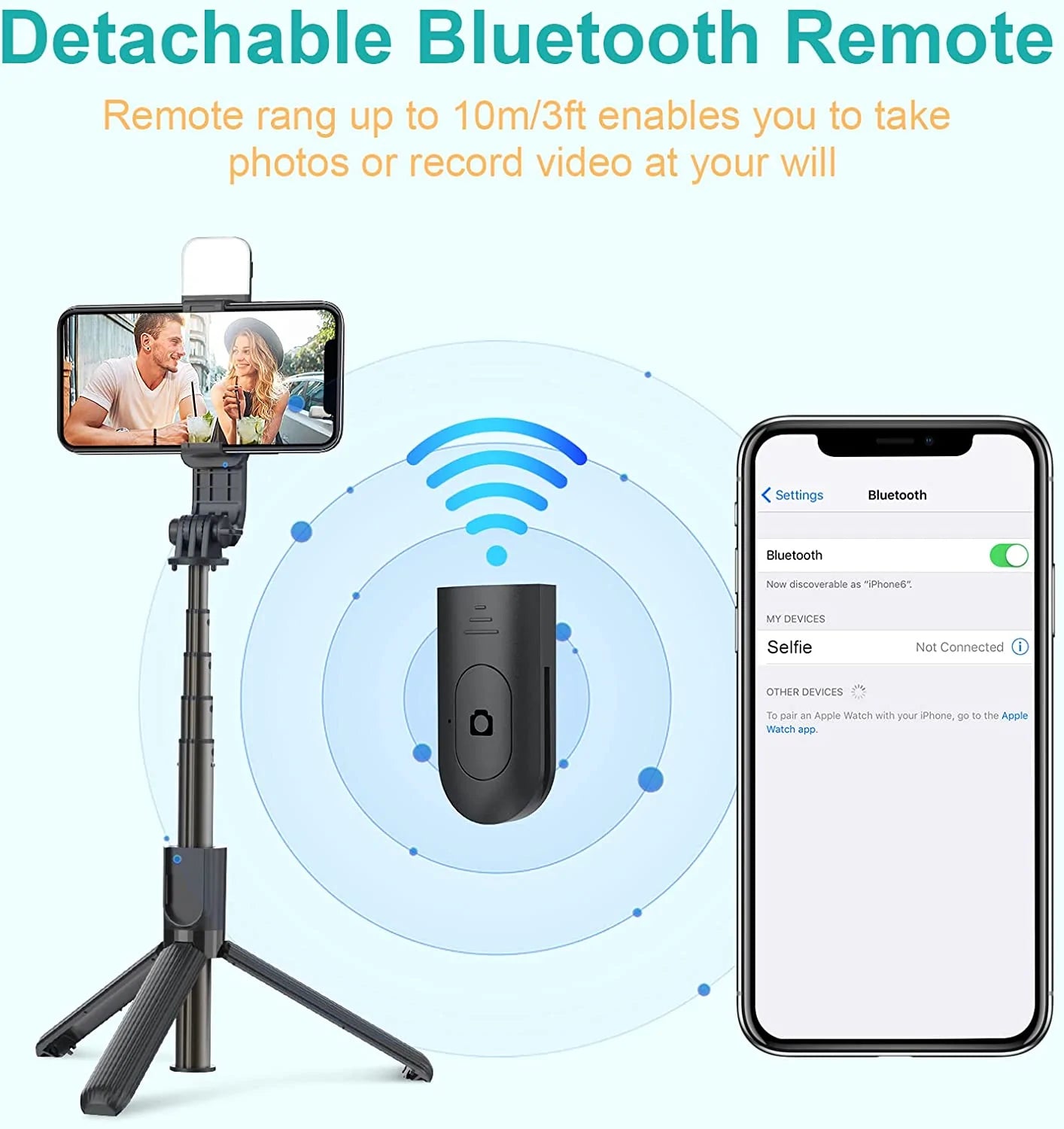 3 IN 1 BLUETOOTH SELFIE STICK WITH TRIPOD STAND
